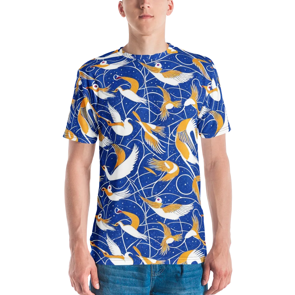 Saffron Flight on Men's Crew Neck T-Shirt — Front