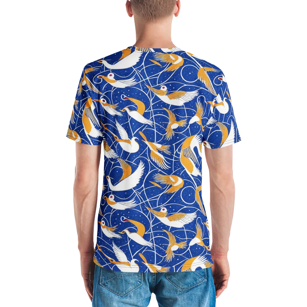 Saffron Flight on Men's Crew Neck T-Shirt — Back