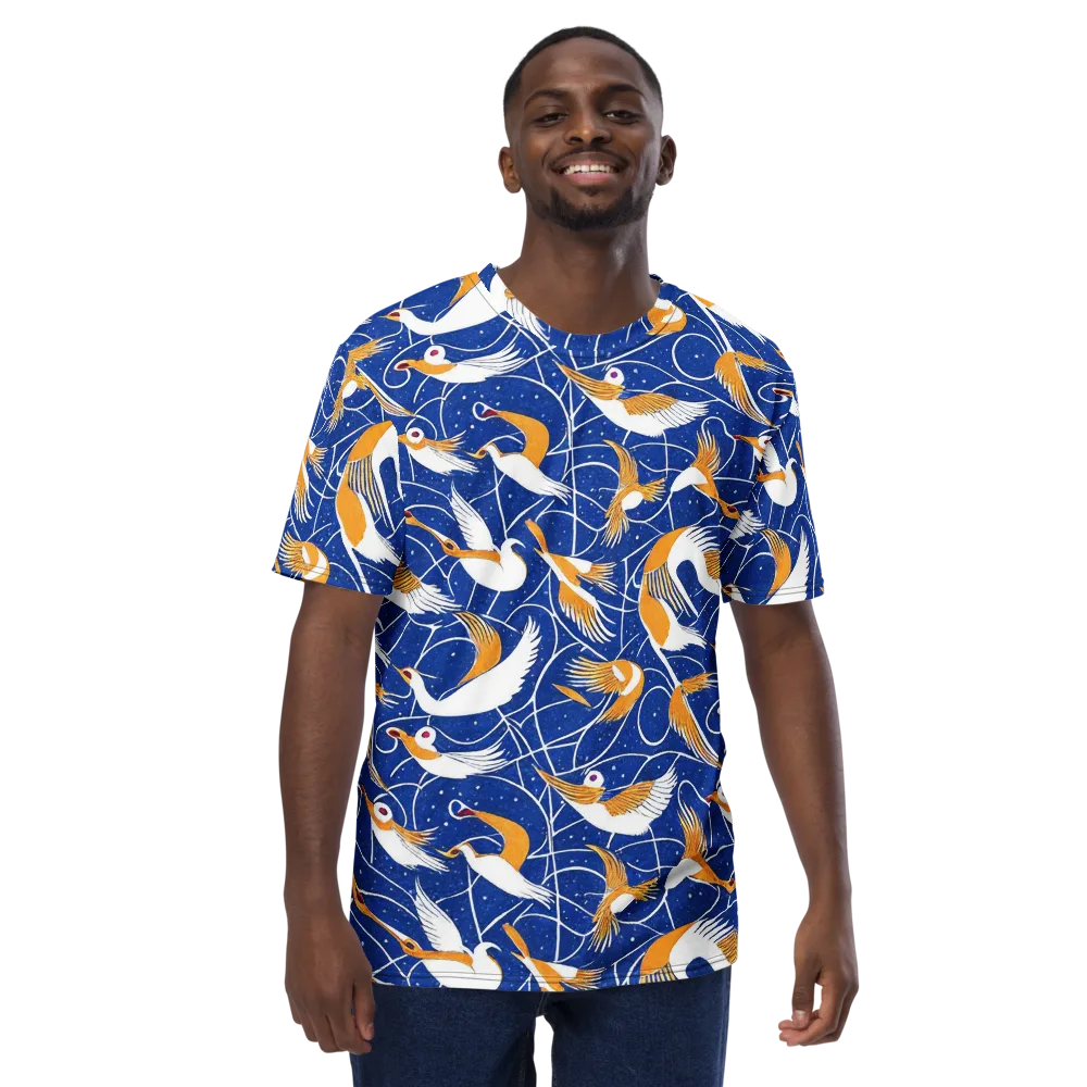 Saffron Flight on Men's Crew Neck T-Shirt — Front