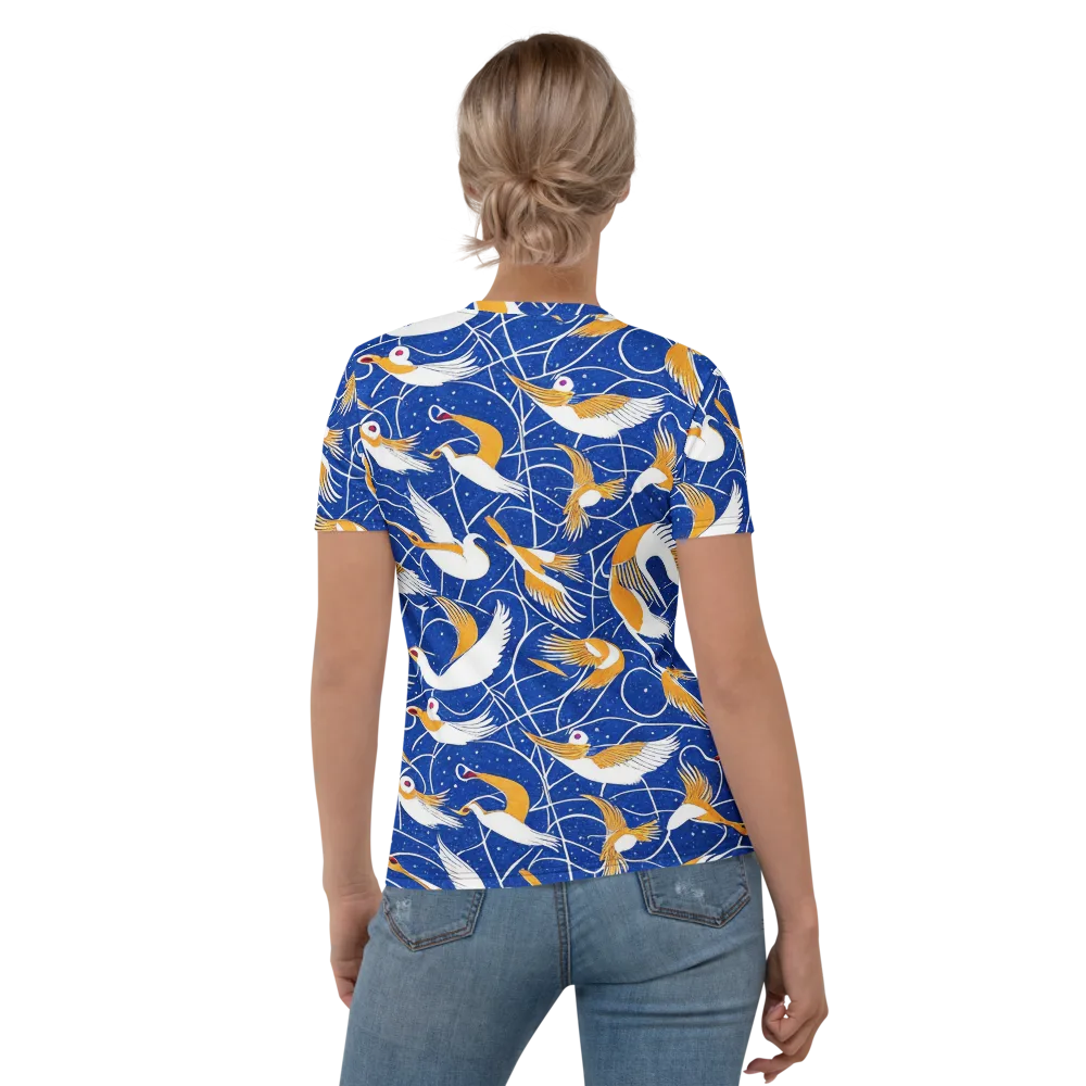 Saffron Flight on Women's Crew Neck T-Shirt — Back