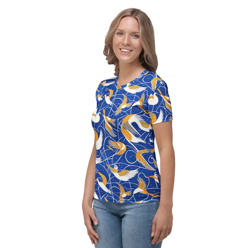 Saffron Flight on Women's Crew Neck T-Shirt — Left