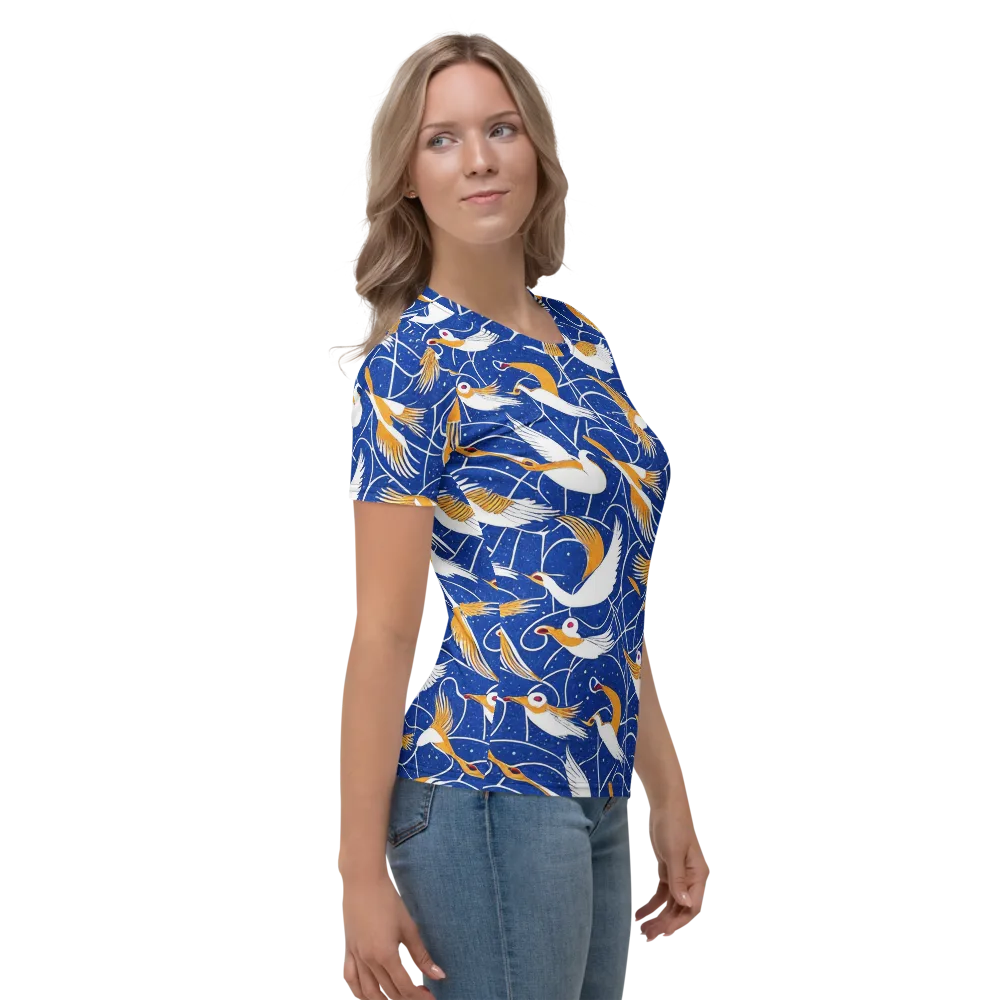 Saffron Flight on Women's Crew Neck T-Shirt — Right