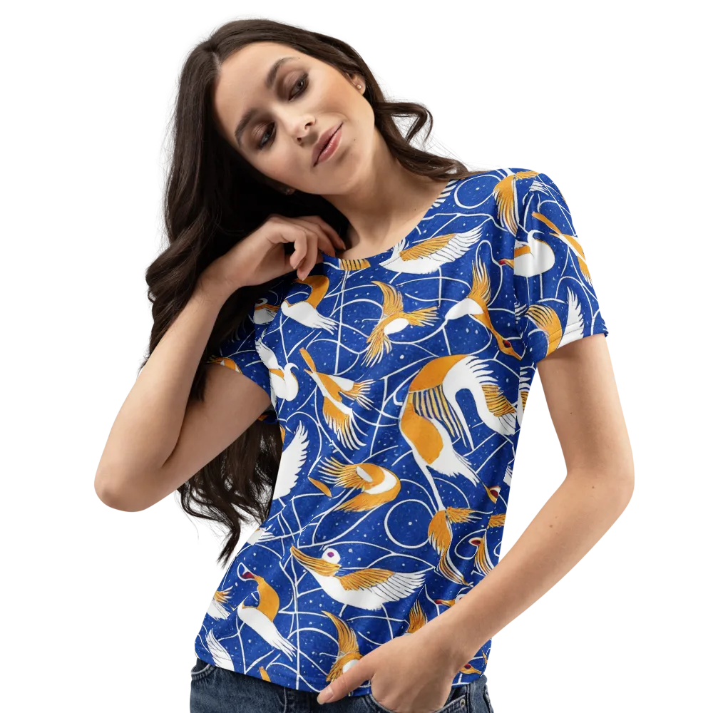 Saffron Flight on Women's Crew Neck T-Shirt — Left Front