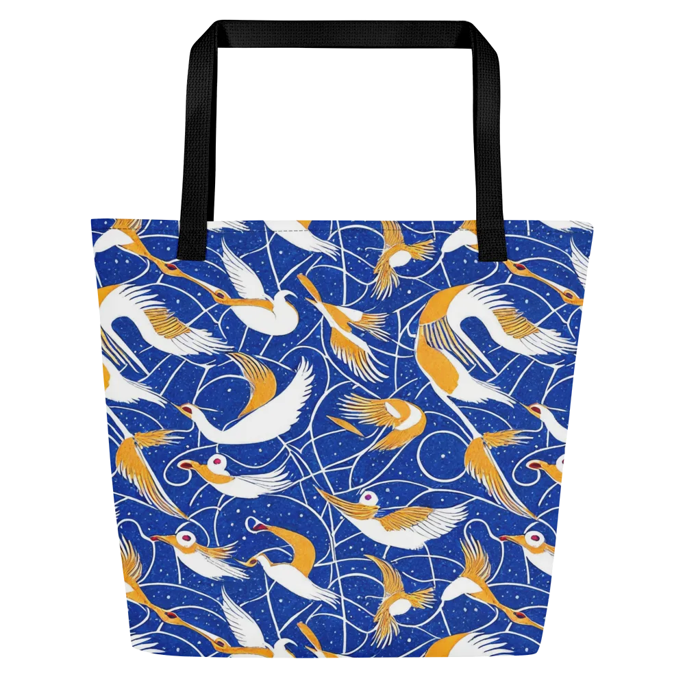 Saffron Flight on Large Tote Bag W/ Pocket — Front