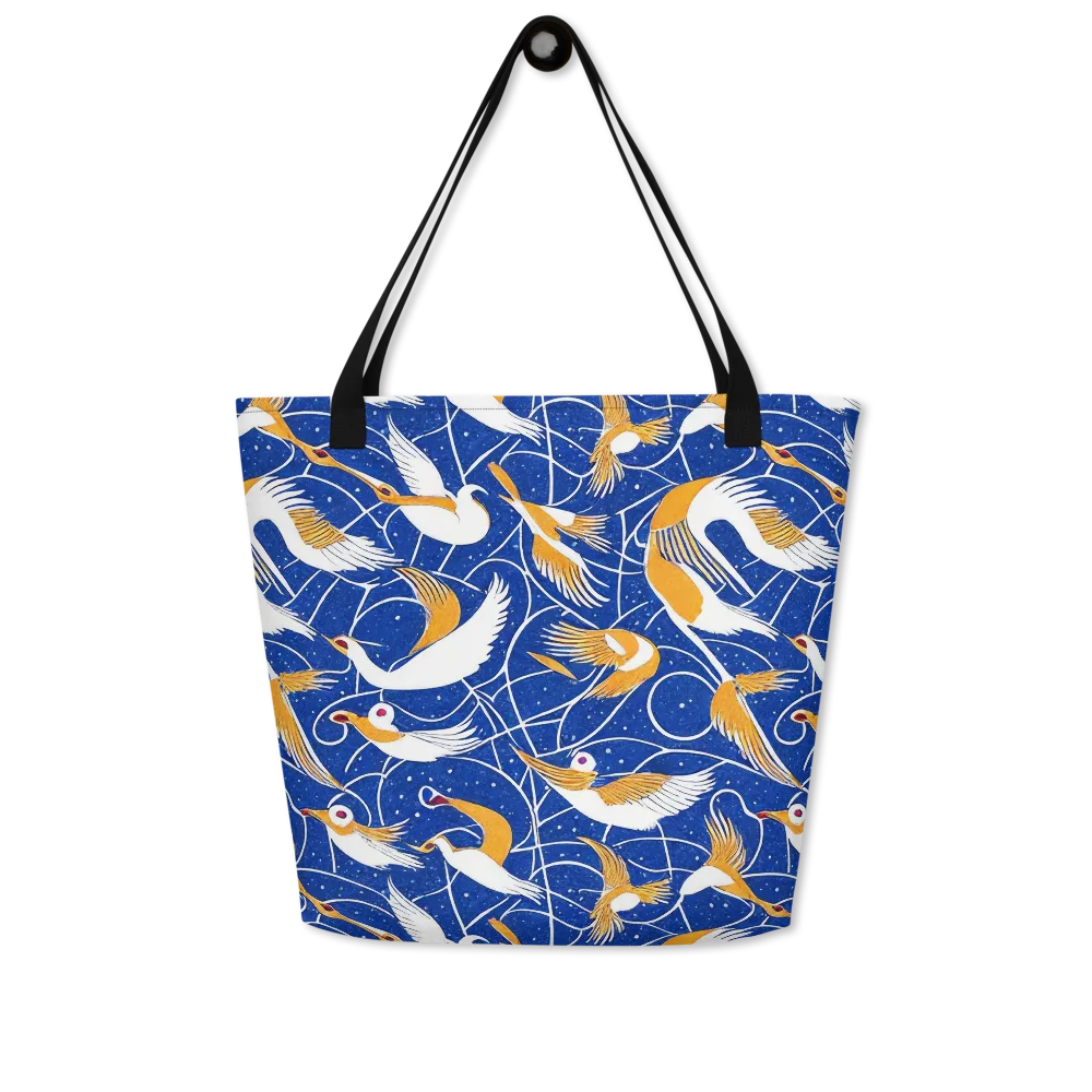 Saffron Flight on Large Tote Bag W/ Pocket — Front