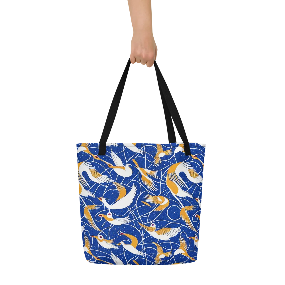 Saffron Flight on Large Tote Bag W/ Pocket — Front