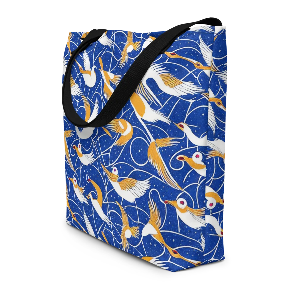 Saffron Flight on Large Tote Bag W/ Pocket — Front