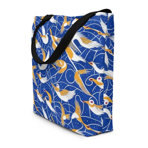 Saffron Flight on a Large Tote Bag W/ Pocket