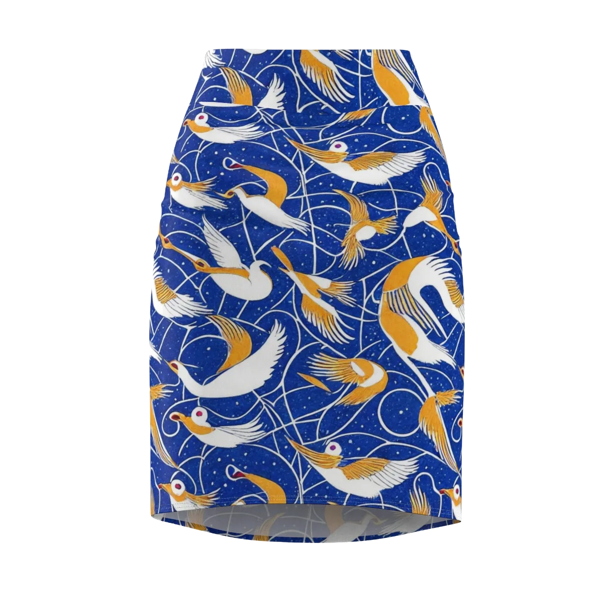Saffron Flight on Pencil Skirt — Front