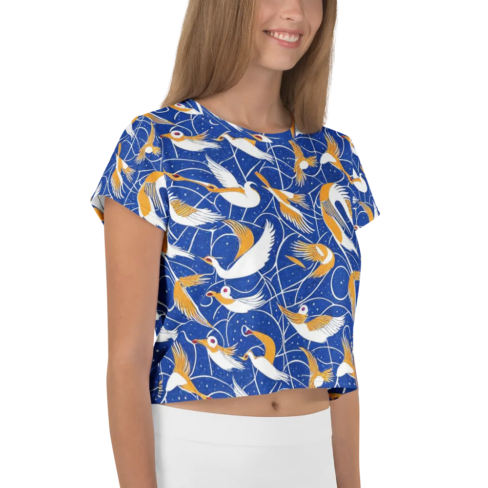 Saffron Flight on Crop Tee — Right