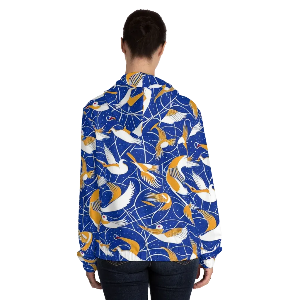 Saffron Flight on Women's Full-Zip Hoodie — Back On Person