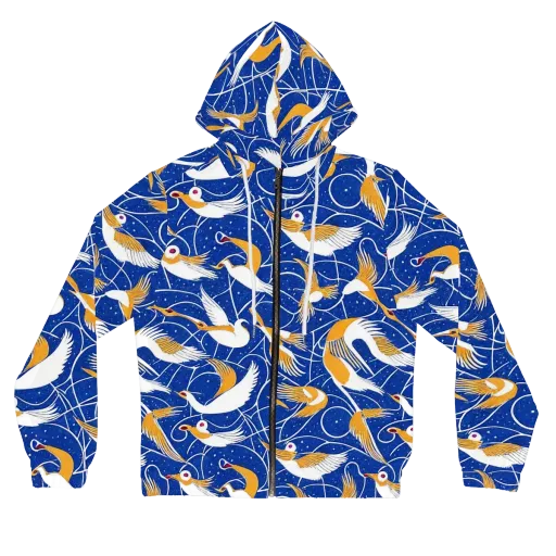 Saffron Flight on a Women's Full-Zip Hoodie