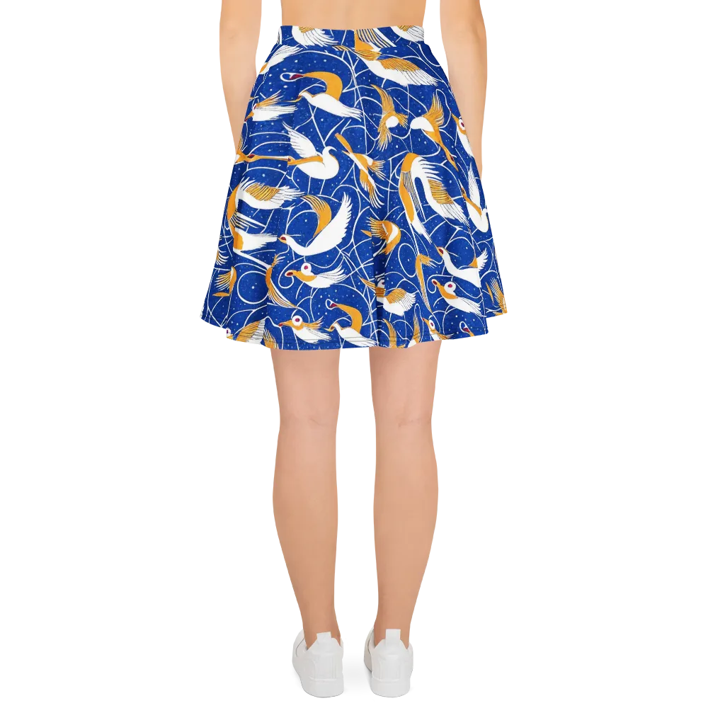 Saffron Flight on Skater Skirt — Back