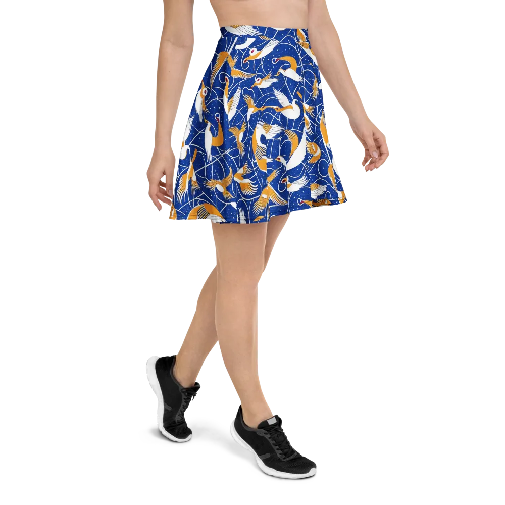 Saffron Flight on Skater Skirt — Right