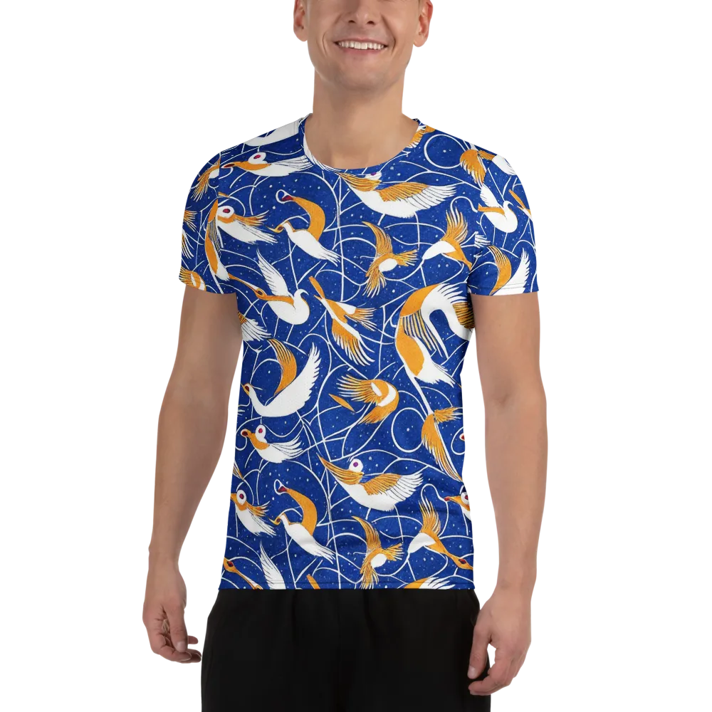 Saffron Flight on Men's Athletic T-Shirt — Front