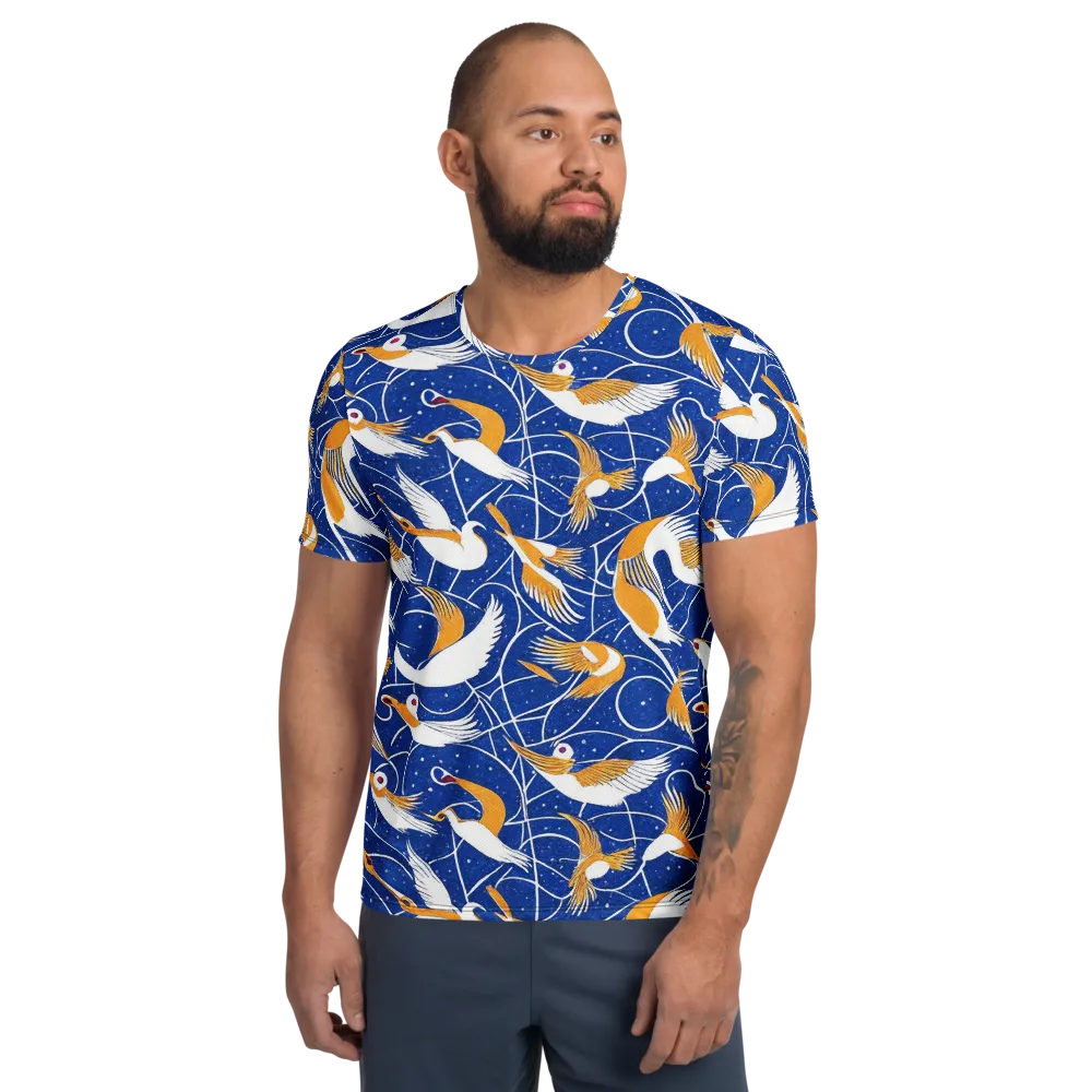 Saffron Flight on Men's Athletic T-Shirt — Front