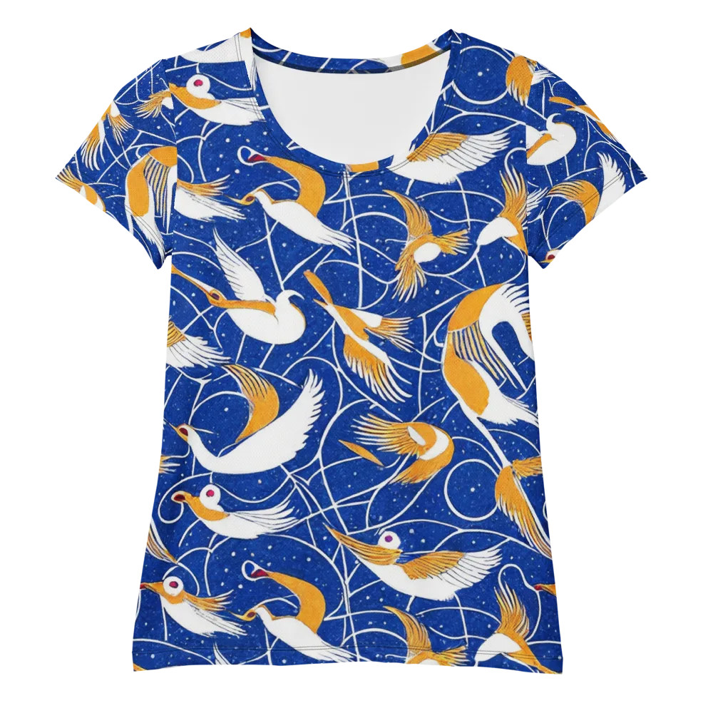 Saffron Flight on Women's Athletic T-Shirt — Front
