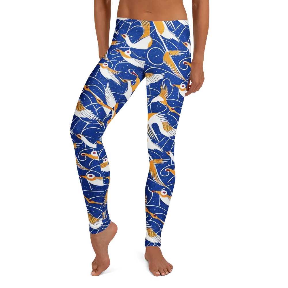 Saffron Flight on Leggings — Front