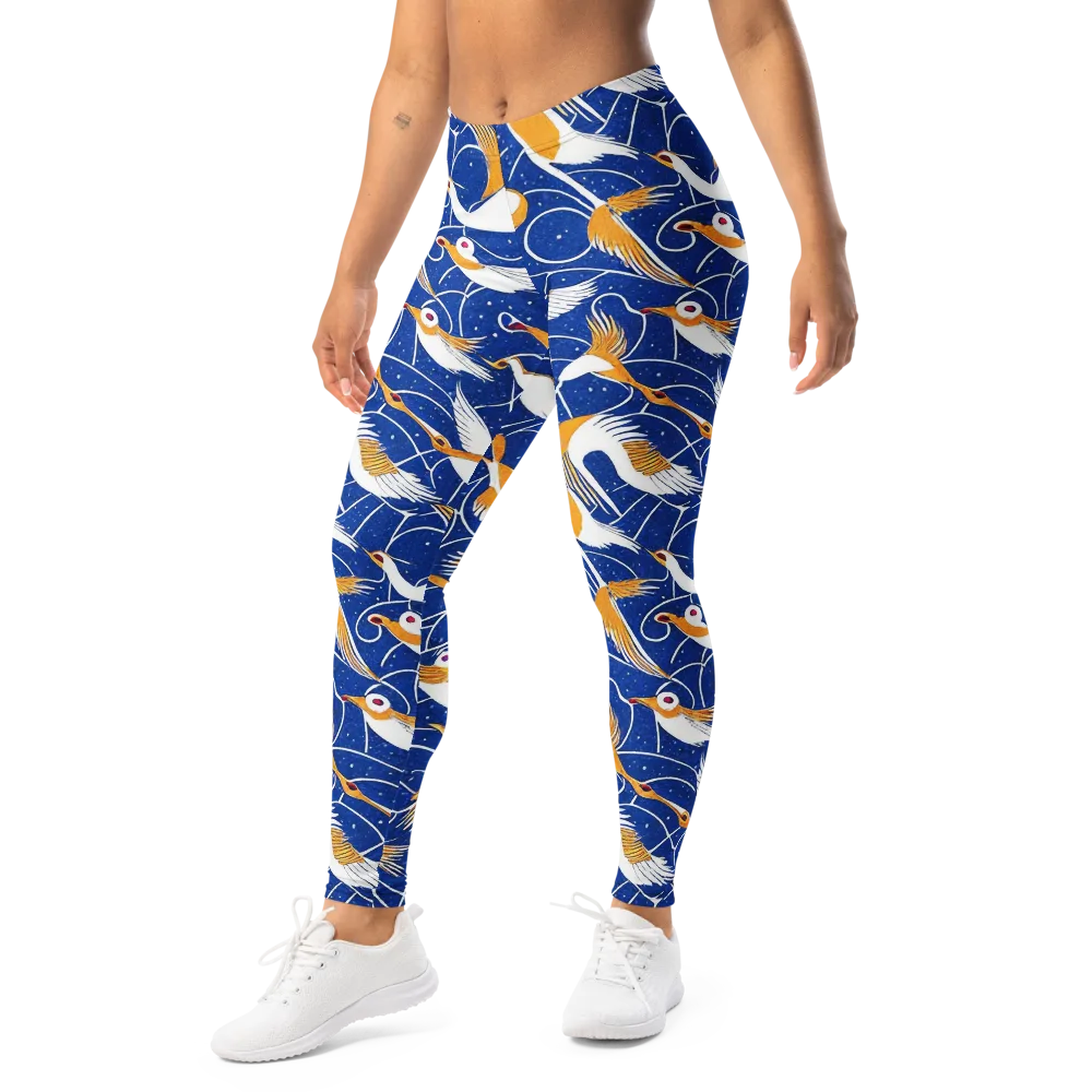 Saffron Flight on Leggings — Left Front