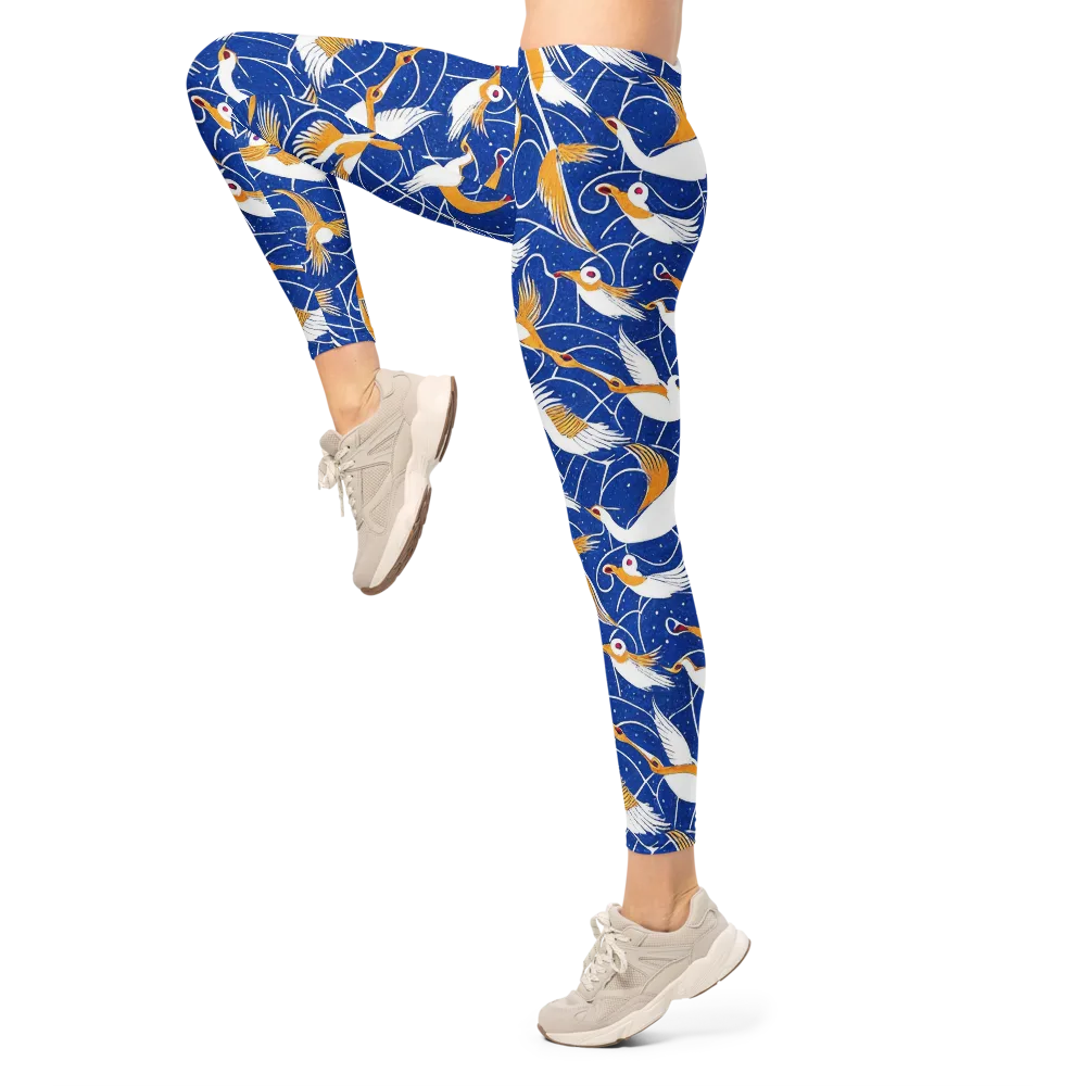 Saffron Flight on Leggings — Left