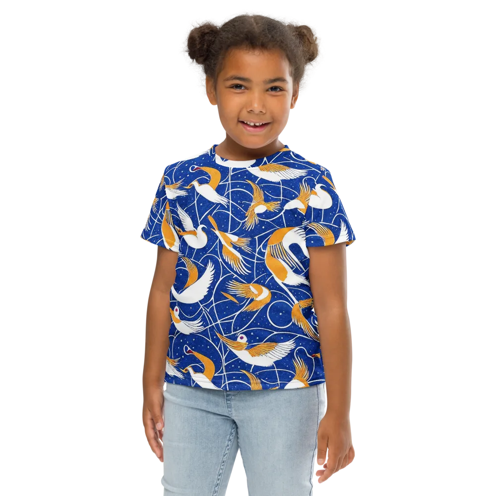 Saffron Flight on Kids Crew Neck T-Shirt — Front