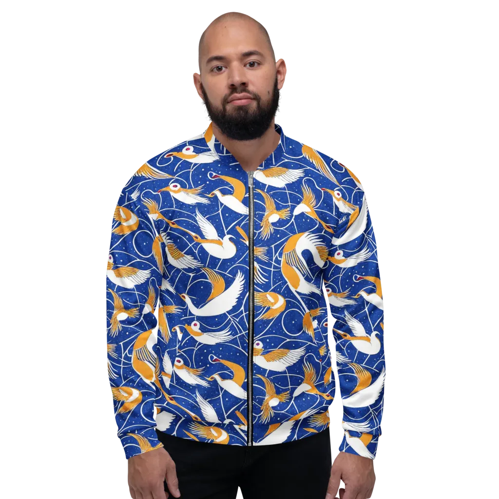 Saffron Flight on Bomber Jacket — Front