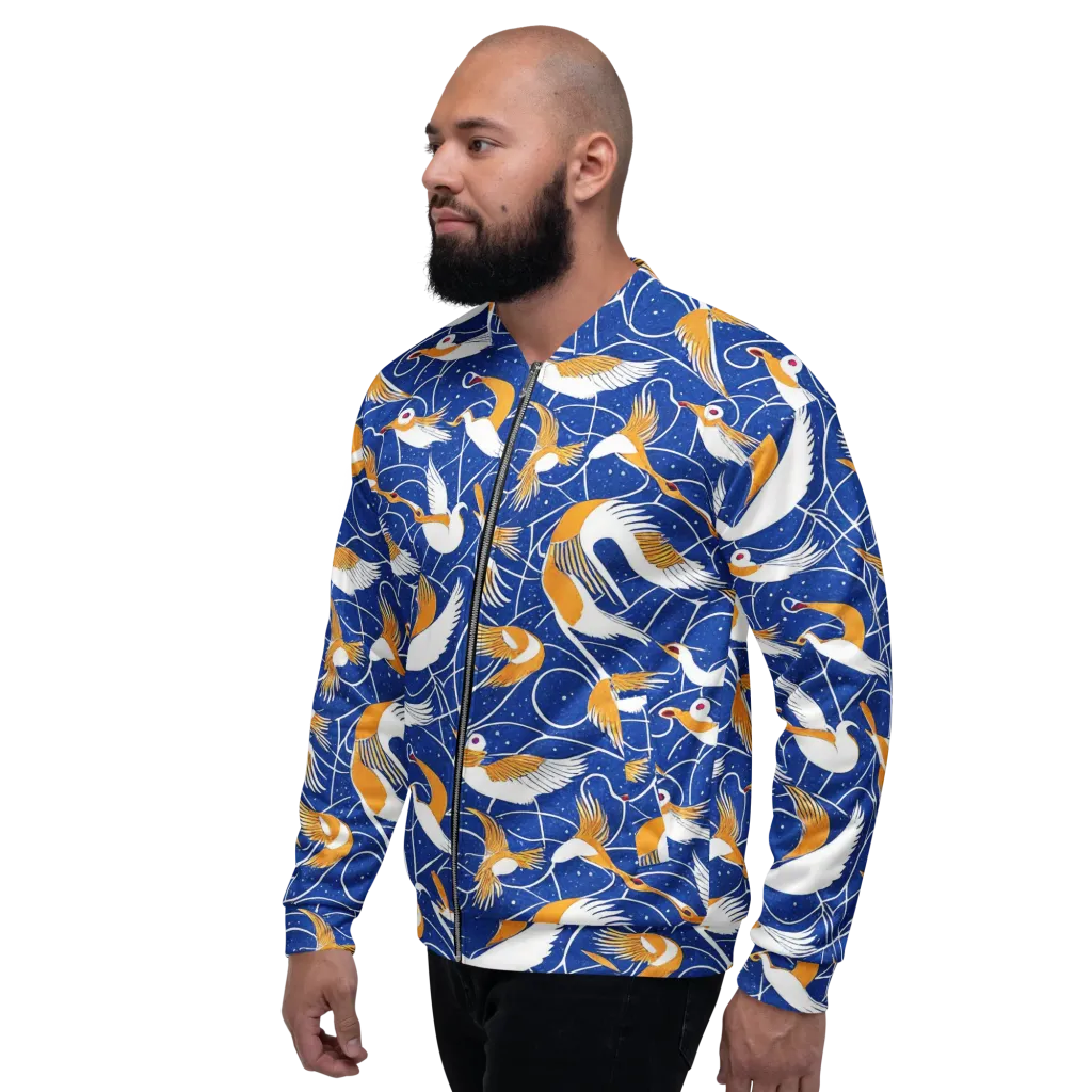 Saffron Flight on Bomber Jacket — Left