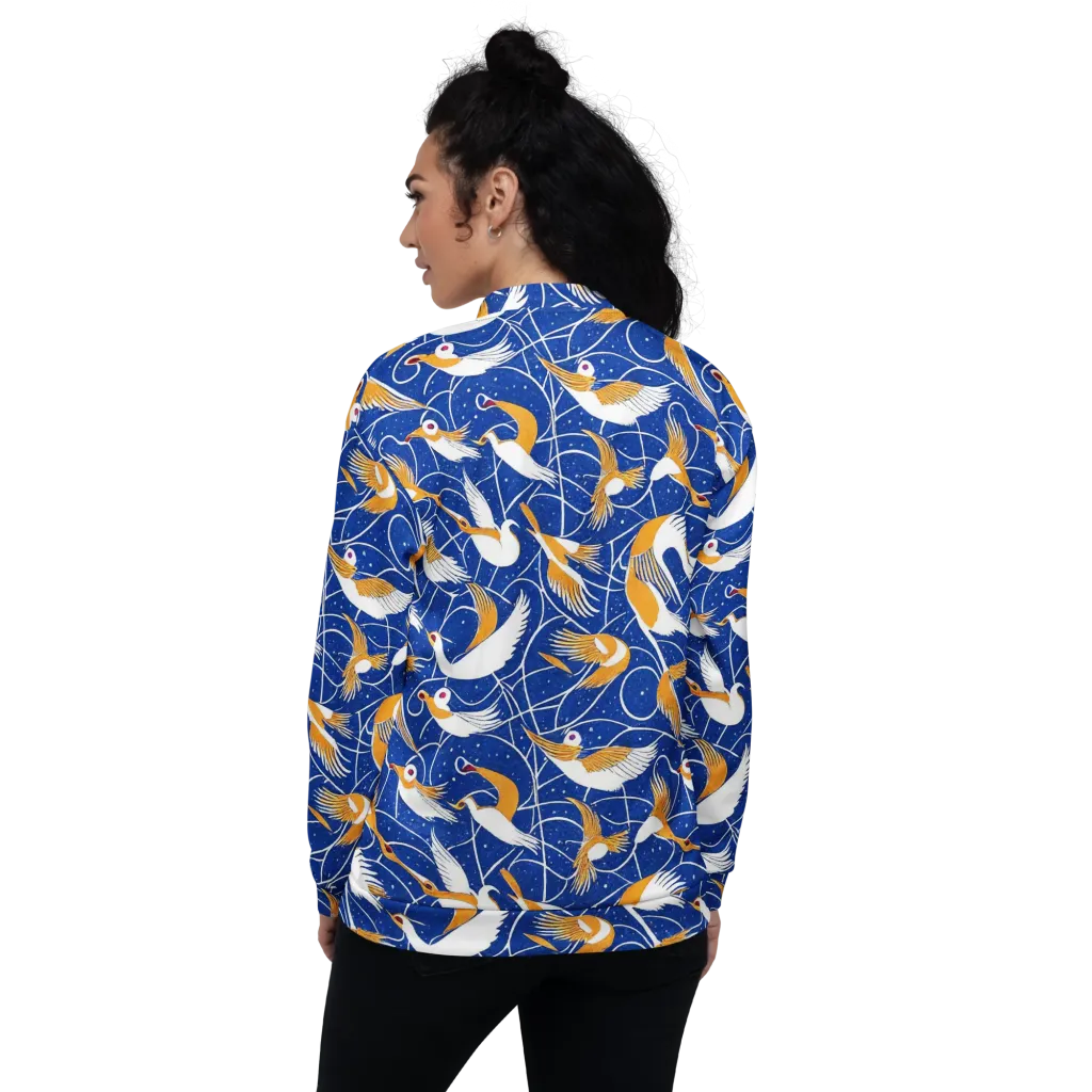 Saffron Flight on Bomber Jacket — Back