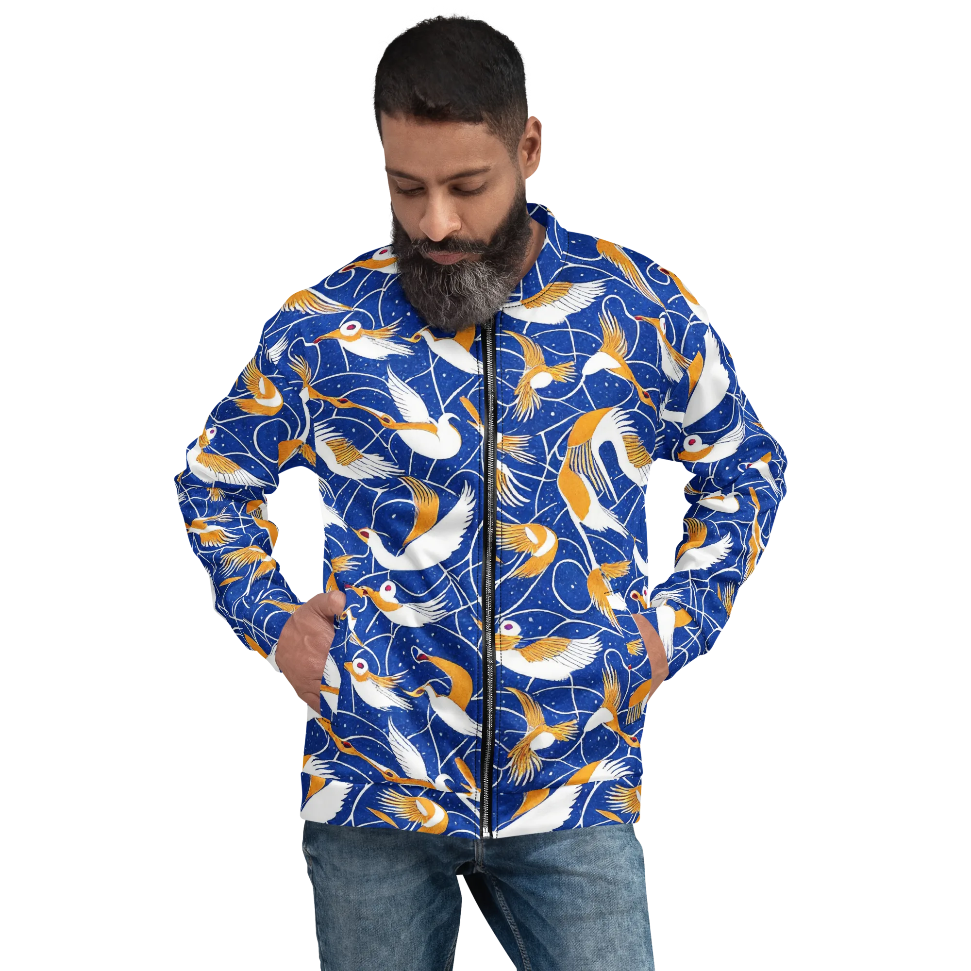 Saffron Flight on Bomber Jacket — Front