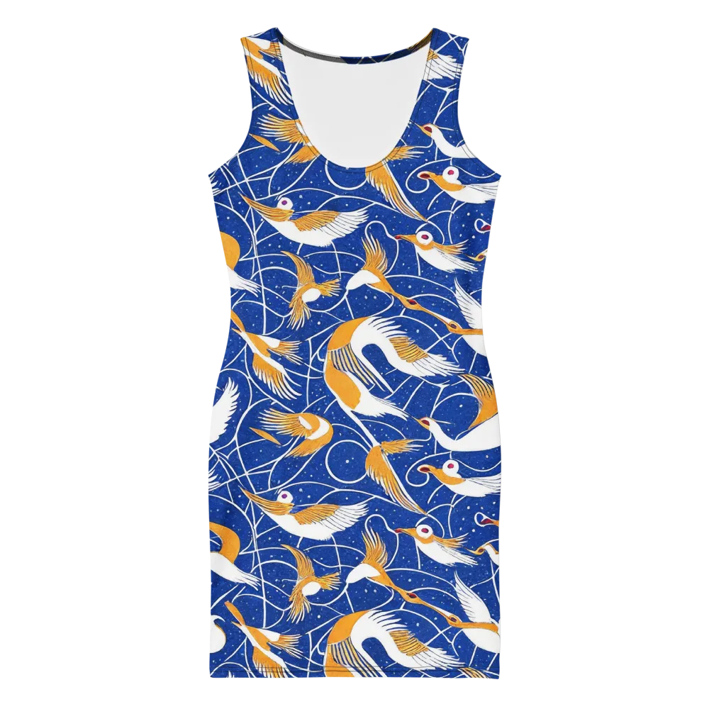 Saffron Flight on Bodycon Dress — Front