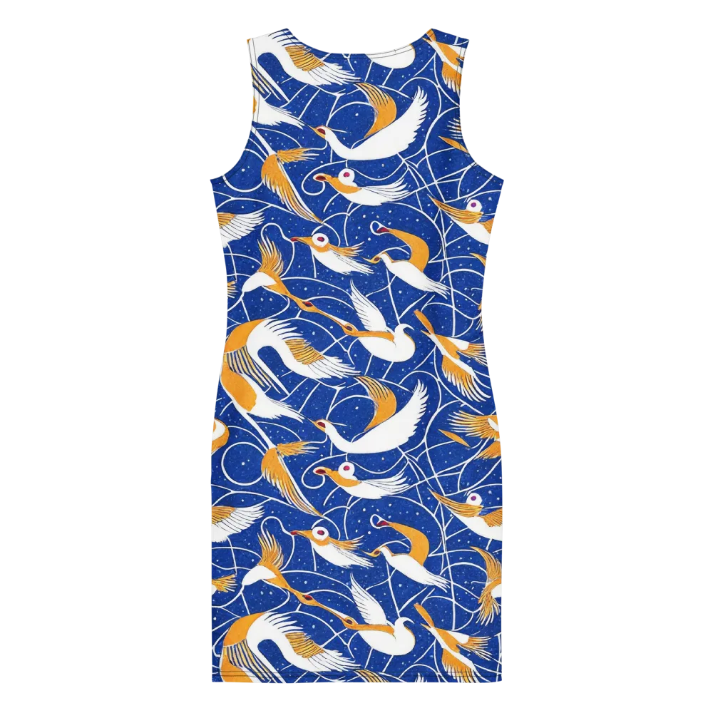 Saffron Flight on Bodycon Dress — Back