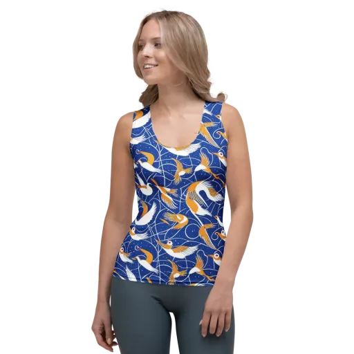 Saffron Flight on a Women's Tank Top