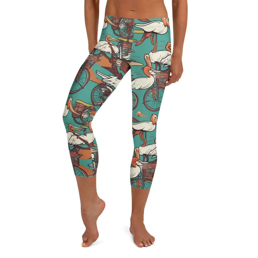 Tropicodrome on Capri Leggings — Front