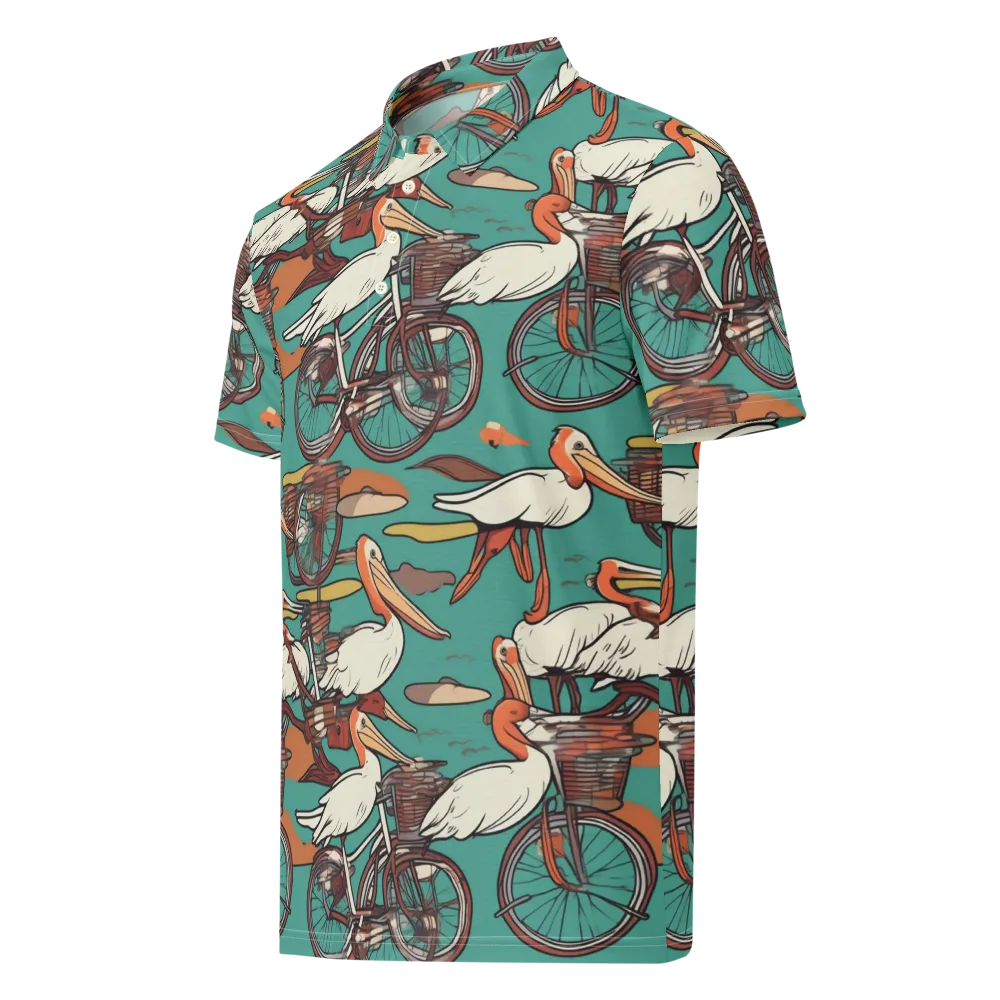 Tropicodrome on Men's Slim Fit Polo Shirt — Left Front