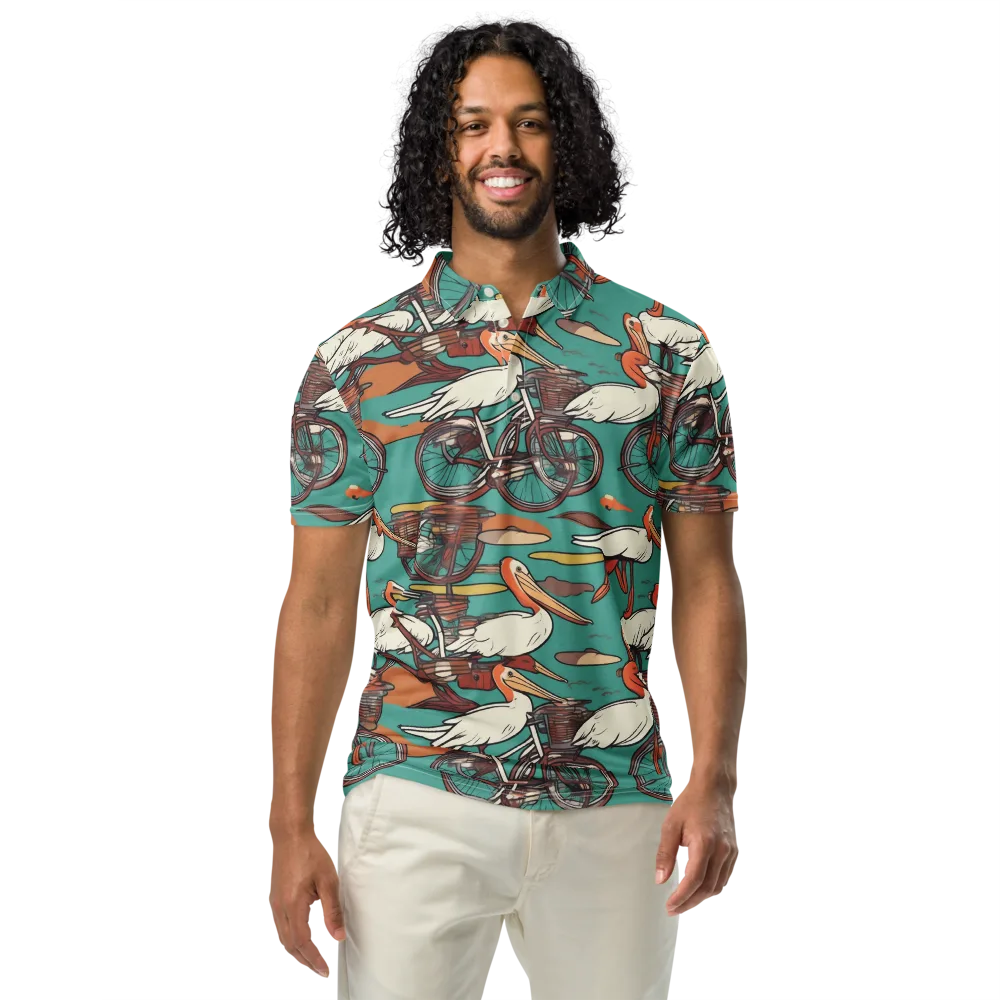Tropicodrome on Men's Slim Fit Polo Shirt — Front