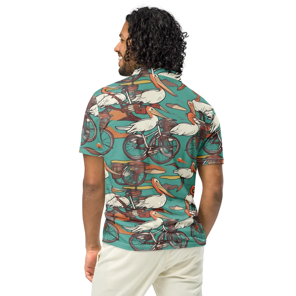 Tropicodrome on Men's Slim Fit Polo Shirt — Back
