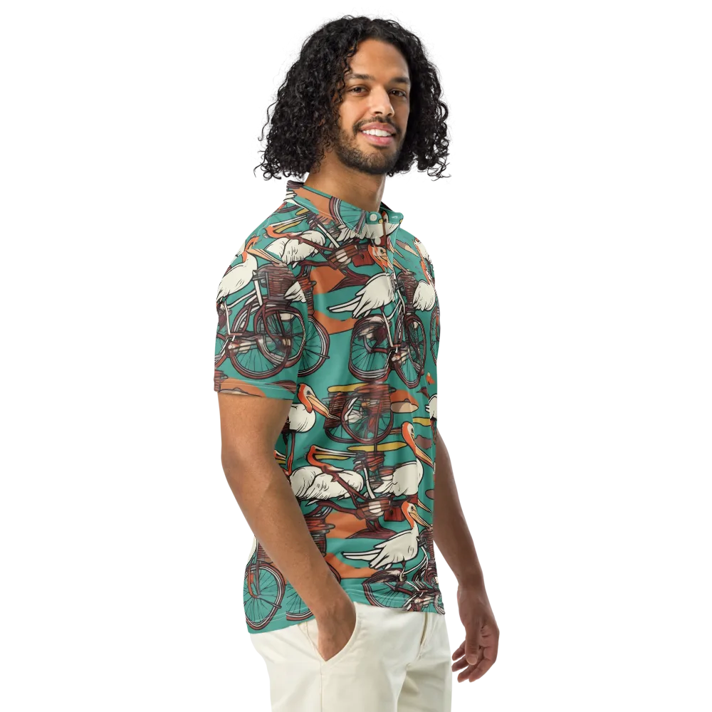 Tropicodrome on Men's Slim Fit Polo Shirt — Right Front