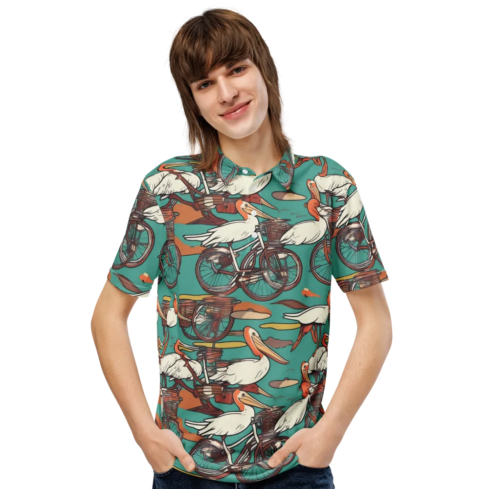 Tropicodrome on Men's Slim Fit Polo Shirt — Front