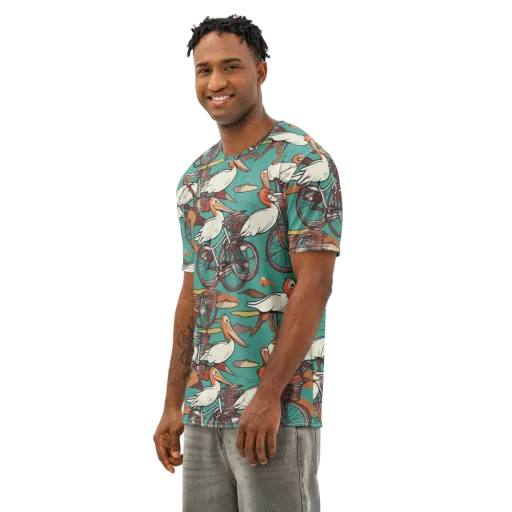 Tropicodrome on a Men's Cotton Crew Neck T-Shirt