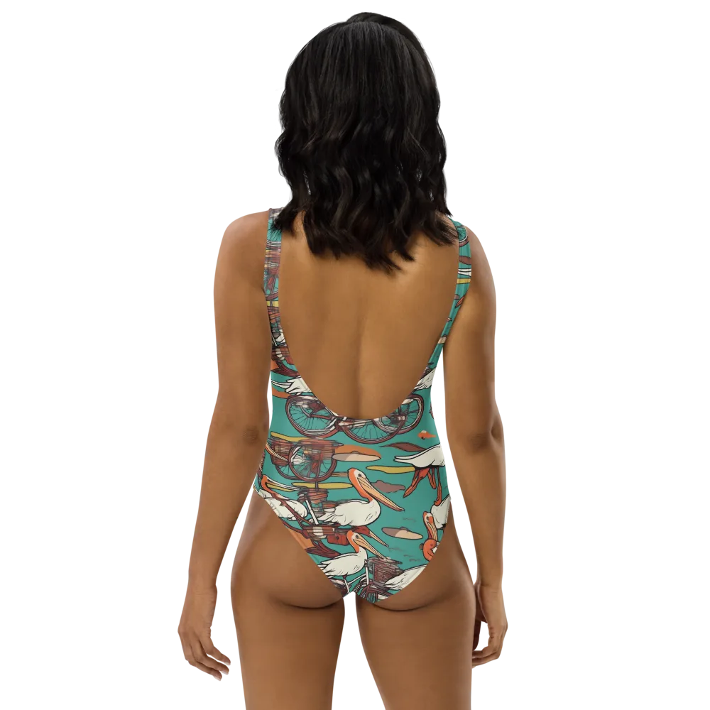 Tropicodrome on One-Piece Swimsuit — Back