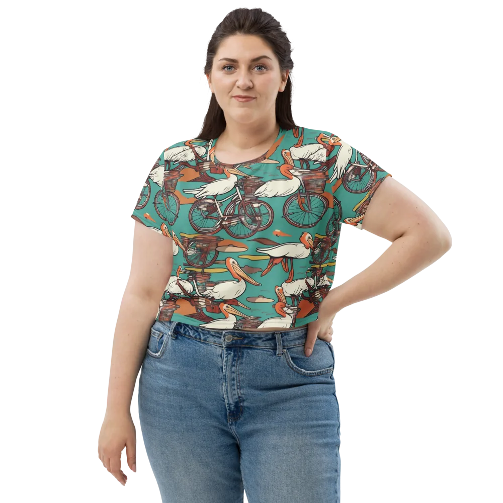 Tropicodrome on Crop Tee — Front