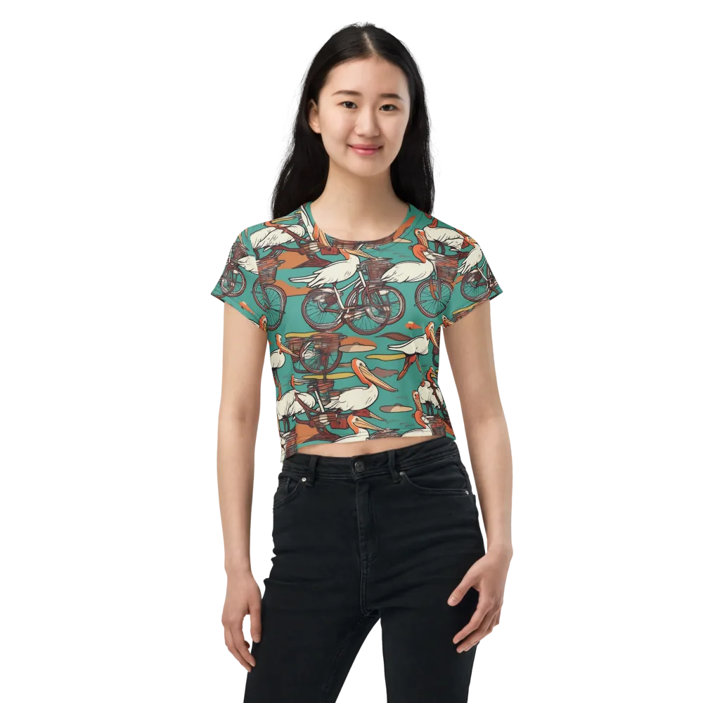 Tropicodrome on Crop Tee — Front