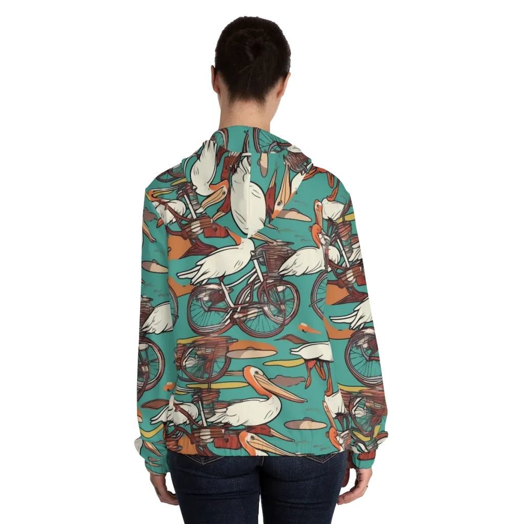 Tropicodrome on Women's Full-Zip Hoodie — Back On Person