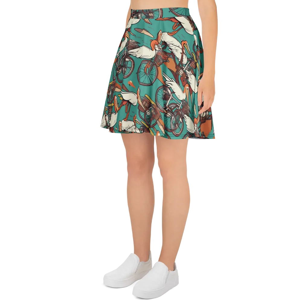 Tropicodrome on Skater Skirt — Left