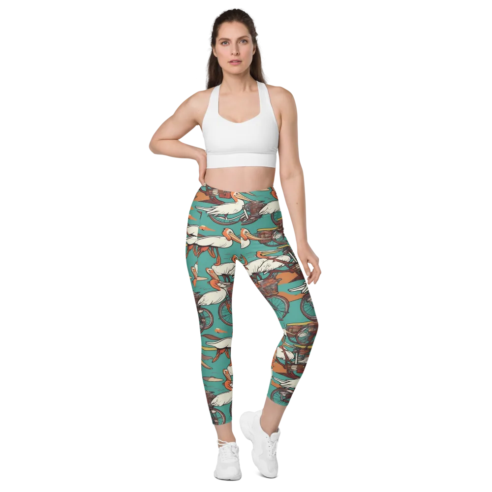 Tropicodrome on Leggings with Pockets — Front