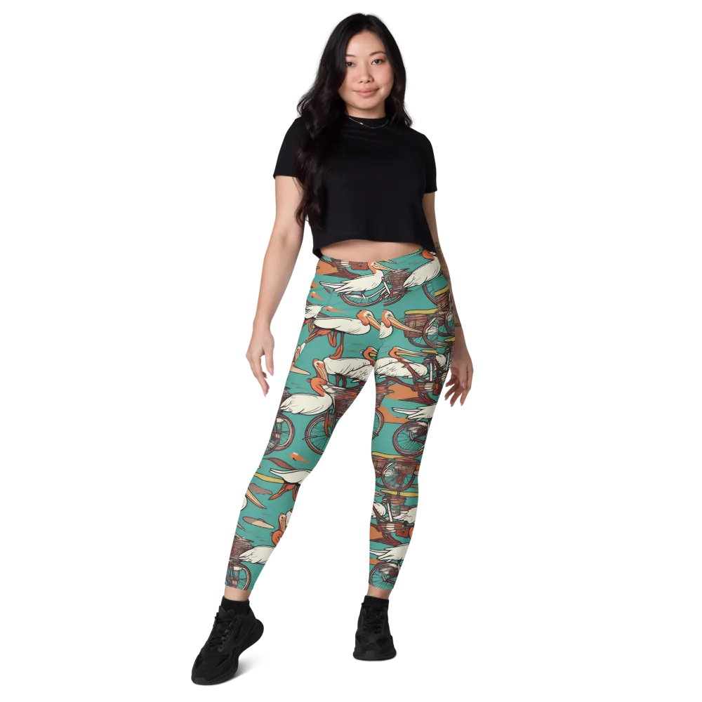Tropicodrome on Leggings with Pockets — Front