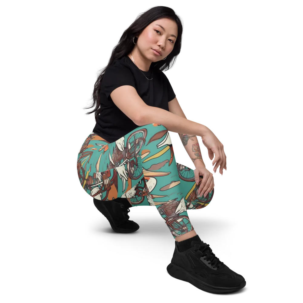 Tropicodrome on Leggings with Pockets — Right Front