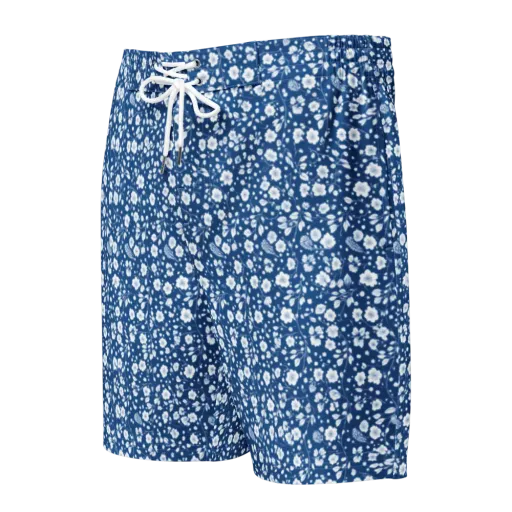 Cobalt Bloom on a Men's Board Shorts