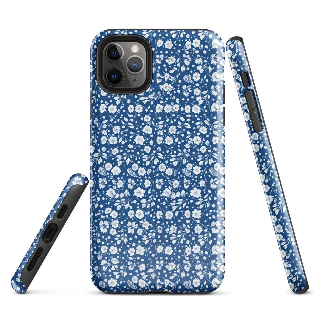 Cobalt Bloom on Tough Case for iPhone® — Front