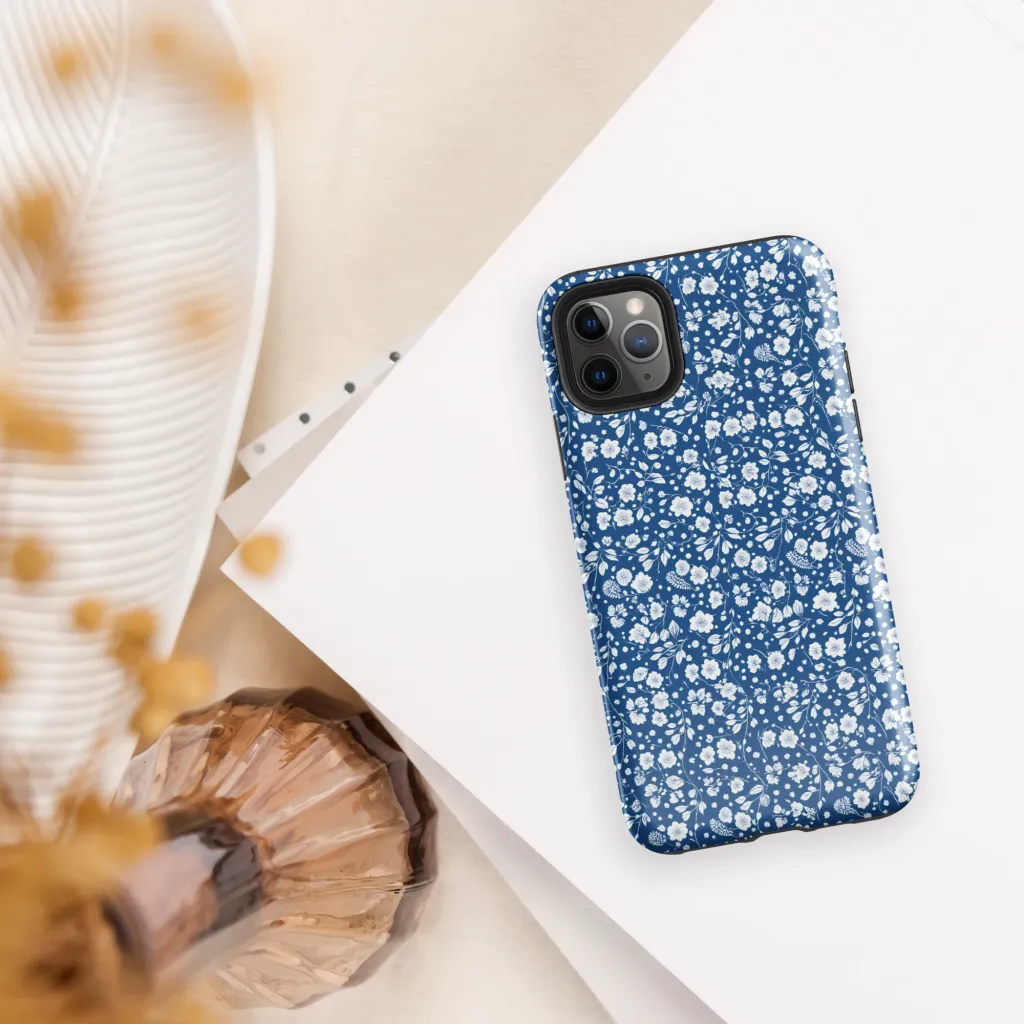 Cobalt Bloom on Tough Case for iPhone® — Front